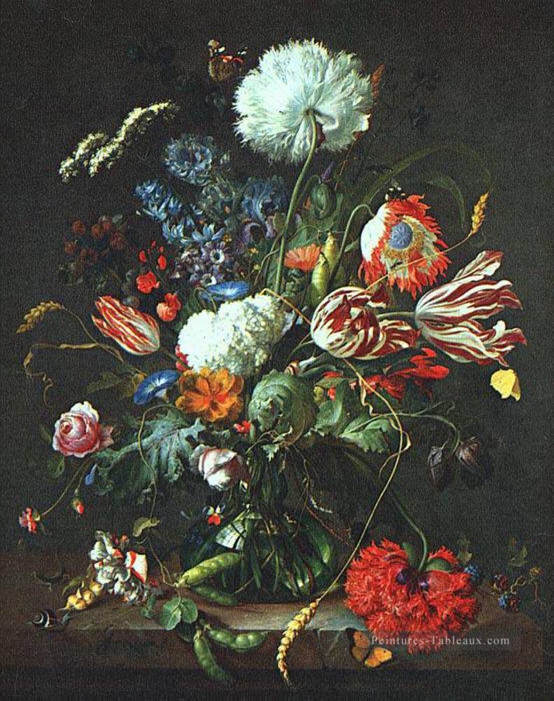 Vase Of Fleurs Néerlandais Baroque Jan Davidsz de Heem Peintures à l'huile